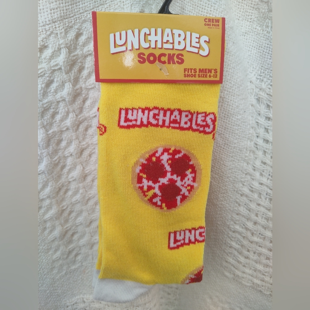 New With Tags Men's Lunchables Pizza Socks Shoe Size 6-12